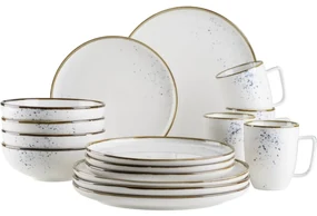 Mäser 16-dielna súprava riadu Pintar White modré bodky