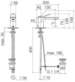Dornbracht Lissé - umývadlová batéria stojánková, farba: matná platina, DOR 33500845-06