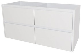 Mereo, Mereo Opto, kúpeľňová skrinka 121 cm, Multidecor, Biela vysoký lesk perlička, MER-CN993SBIEL