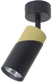Bodové svietidlo Neo, 1x čierne/zlaté kovové tienidlo, b