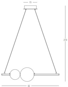Zambelis 22109 - LED Stmievateľný luster na lanku LED/11W/230V čierna