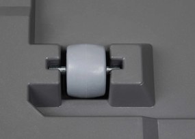 PLASTOVÝ KVETINÁČ NA KOLIESKACH BETONIQUE ECO 40X40 CM IMITÁCIA BETÓNU ANTRACITOVÁ