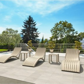 SLIM záhradné lehátko taupe