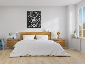 drevko Drevený obraz na stenu Tiger Rozmer obrazu: 40,5 x 32,5 cm, Farba dekorácie: Čierna