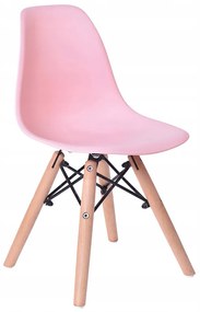 Kids Modern detská stolička s drevenými nohami Farba: sivá