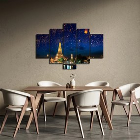 Obraz - Lampióny šťastia, Bangkok (150x105 cm)