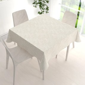 Biante Veľký teflónový štvorcový obrus TF-033 Venezia smotanový 150x150 cm