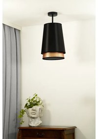 Duolla - Prisadený luster BELL SHINY 1xE27/15W/230V pr. 25 cm čierna/medená