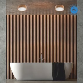 Stropné svietidlo OAK 2xE27/15W/230V IP54 dub pr. 27 cm