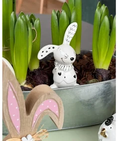 Keramický zajko BUNNY BACK 10 cm biely