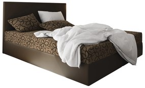 Manželská posteľ  Boxspring 140 cm Lilac (vzor + hnedá) (s matracom a úložným priestorom). Akcia -20%. Vlastná spoľahlivá doprava až k Vám domov. 1046638