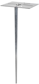 Stojaca vonkajšia lampa čierna 100 cm so zemným hrotom a káblovou žľabou - Charlois