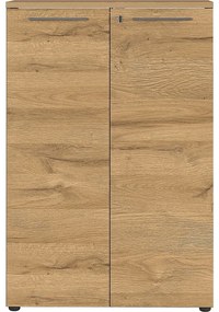 Antracitovosivá prírodná skrinka v dekore duba 80x120 cm Agenda - Germania