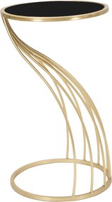 Okrúhly odkladací stolík so sklenenou doskou ø 35 cm Flush – Mauro Ferretti