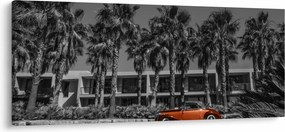 Obraz - Retro červené auto (120x50 cm)