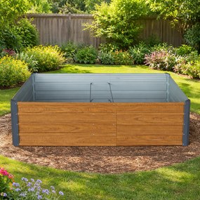 Vyvýšený záhradný záhon BestBerg VZ-800RW / 800 l / 180 x 90 x 47 cm / dekor dreva