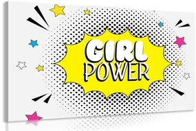 Obraz s pop art nápisom - GIRL POWER