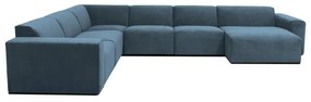 Modrá menčestrová rohová pohovka (pravý roh) Sting – Scandic