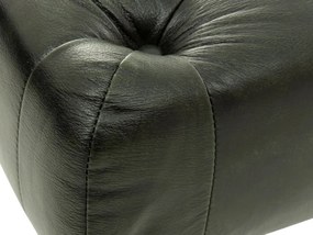 furniture-nabytek.cz - Masívna taburetka Chesterfield Pittsfield z pravej kože, zelená – 60×45×42 cm