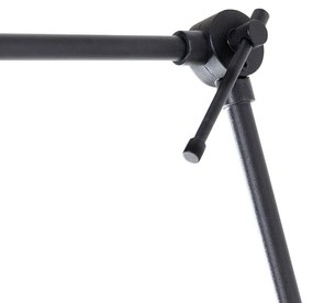 Moderná nástenná lampa čierna nastaviteľná - Blitz