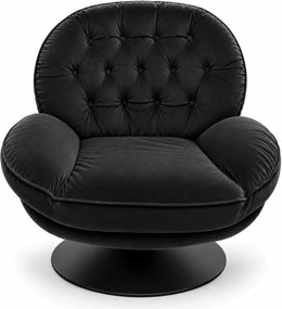LuxuryForm DESIGN Relaxačné otočné kreslo LUNA - čierne