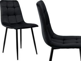 Čierna čalúnená stolička DENVER