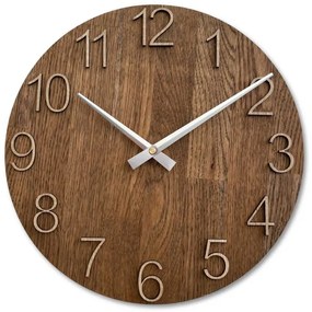 Ručne vyrezávané drevené nástenné hodiny I SENTOP MAS016-OSMO-3073-heads-silver