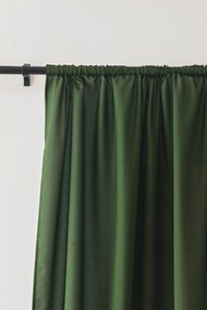 Záves OXFORD LIGHT 140x250 cm, tmavozelený Zavesenie: Kovové krúžky