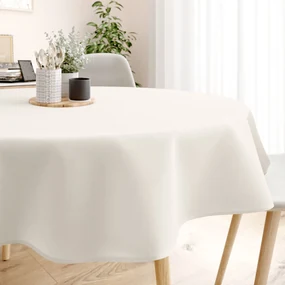 Goldea okrúhly obrus 100% bavlnené plátno - slonová kosť Ø 150 cm