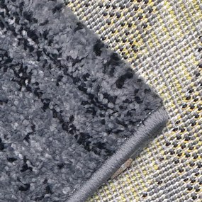 Spoltex, Kusový koberec Florida New 308-72 grey/black, 120x170, šedá, chodba / predsieň