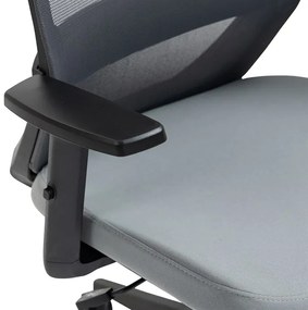 BONTEC Kancelárska stolička, hojdacia s polohovou aretáciou, šedá sieťovina, KA-V324 GREY Farba: Šedá
