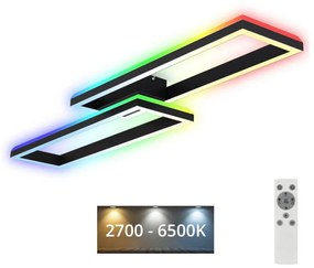Brilo Brilo - LED RGBW Stmievateľný prisadený luster FRAME 2xLED/21W/230V 2700-6500K+ DO BL1266
