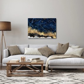Obraz - Tmavo-modrý mramor (70x50 cm)