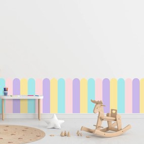 PIPPER. Textilná samolepiaca tapeta - Oblúk - Pastelová farba 3 Veľkosť: 60 cm