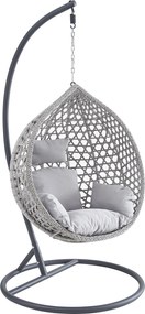 Závěsné houpací křeslo Houseland Imogen šedé S