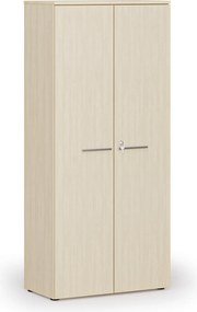 Kancelárska skriňa s dverami PRIMO WOOD, 800 x 420 x 1781 mm, breza