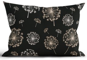 Bavlnená obliečka na vankúš Renforcé 50 × 70 cm - Púpavy čierne