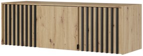 PIA Nadstavec na šatníkovú skriňu Nelly 3D - dub artisan / čierna