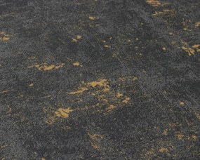 Vliesové tapety na stenu Trendwall 2307-82, rozmer 10,05 m x 0,53 m, omietkovina zlato-čierna, A.S. CRÉATION