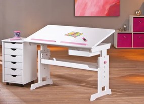 Polohovateľný písací stôl Baru, menitelná farba záražky