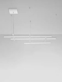 LED stmievateľný biely dizajnový luster Pace