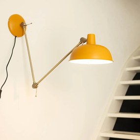 Inteligentné nástenné svietidlo žlté s bronzovou farbou vrátane Wifi P45 - Milou