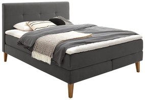 Antracitová boxspring posteľ 180x200 cm Stockholm – Meise Möbel