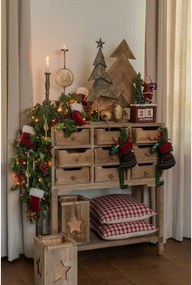 Drevený retro lampáš so hviezdou Start - 19*19*28 cm