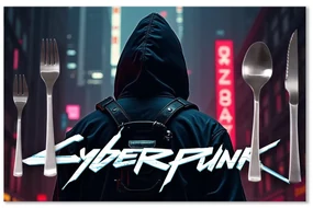 Sablio Prestieranie Cyberpunk 2077 Výhľad na mesto: 40x30cm