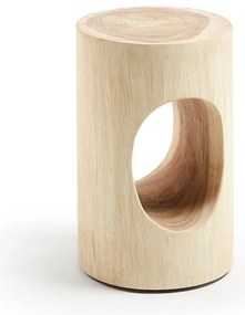 Okrúhly odkladací stolík z masívu munggur ø 30 cm Halker – Kave Home
