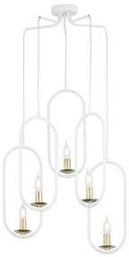 Jupiter 1815 - PI5 E14 - Luster na lanku PONTI 5xE14/40W/230V biela