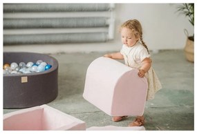 Svetlosivé zamatové penové ihrisko 45x143x30 cm Montessori – Meowbaby