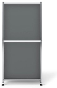 Kovová odkladacia skrinka »CN3« so 4 výklopnými priehradkami, sivá