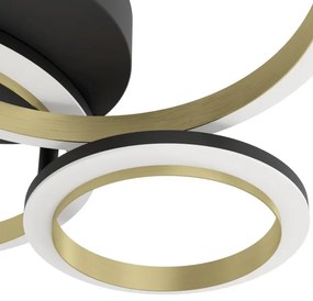 Eglo 901224 - LED Stmievateľné stropné svietidlo CALLIERA LED/20W/230V čierna/zlatá